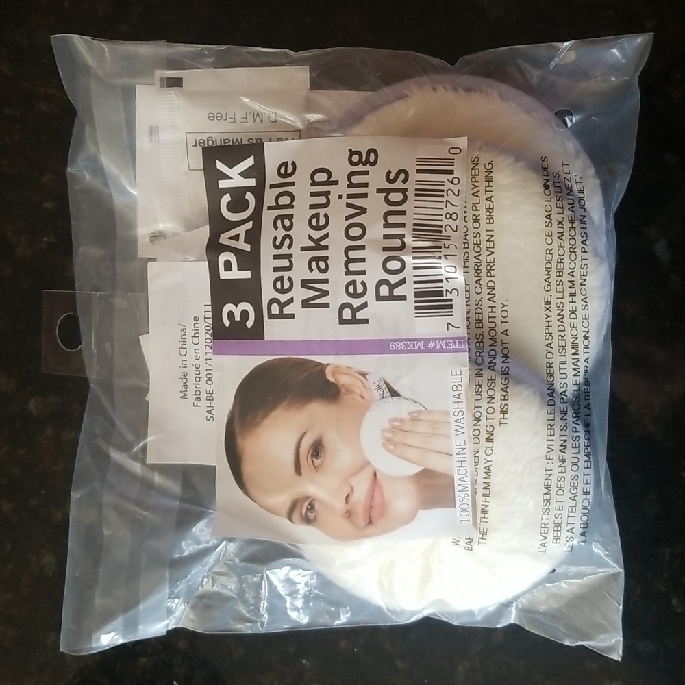 SAIE 3 pk Reusable Makeup Removing Beauty Rounds*Brand New in Package*